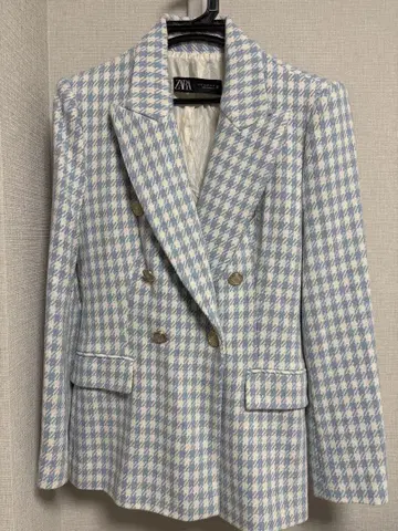 트위드 숏팬츠 자켓 셋업 ZARA 자라 하운드투스 체크 패턴