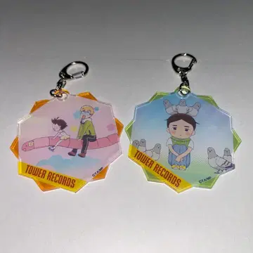 메달리스트 타워 레코드 카페 아크릴 키링 2개 세트