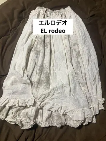 [ 새상품급 ] 엘르 로데오 EL RODEO 물들임 프릴 변형 롱 스커트