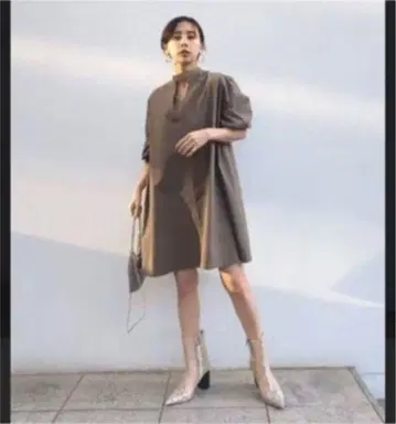 ameri vintage 브라운 긴팔 튜닉
