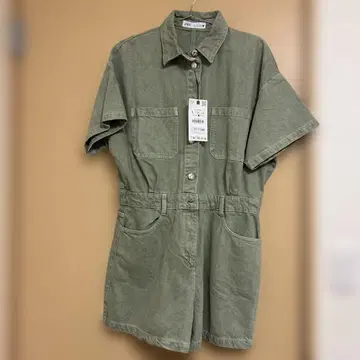 올리브색 L 사이즈 숏 올인원 ZARA