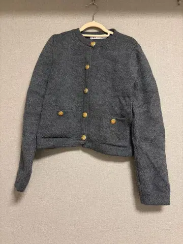 [ ZARA ] 그레이 니트 가디건 USA S
