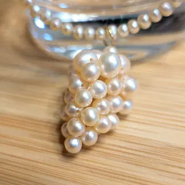 담수 진주 핑크 진주 목걸이 약 40cm