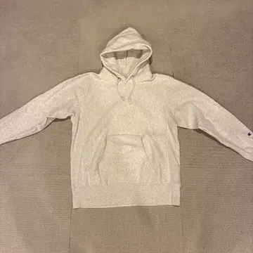 Champion 그레이 후드 부착 후드티