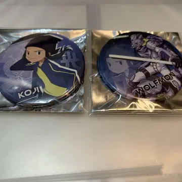 디지몬 캔뱃지 히카리&볼프몬
