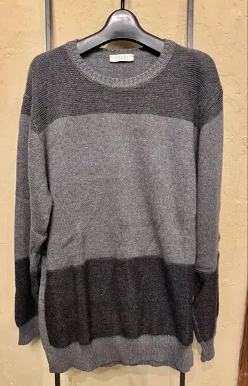 BARNEYS NEW YORK 남성용 그레이 울 니트