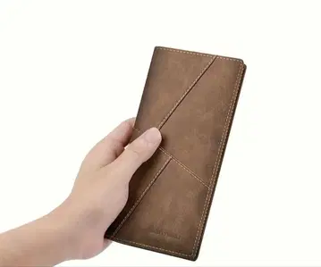 브라운 가죽 장지갑