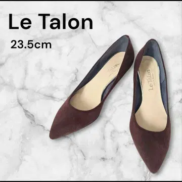 새상품급 le talon 루탈론 스웨이드 펌프스 23.5 브라운