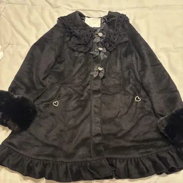 lizlisa 리본 세일러 코트 블랙