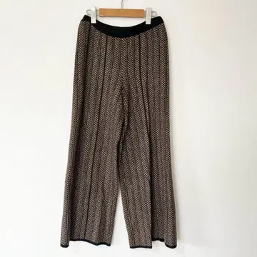 [knit Jemade] 올 패턴 팬츠(F) / 와이드, 깔끔한 내추럴