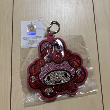 오사카 간사이 박람회 먁먁 마이멜로디 콜라보 반짝이는 가죽 키링