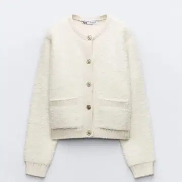 ZARA 부클레 니트 가디건