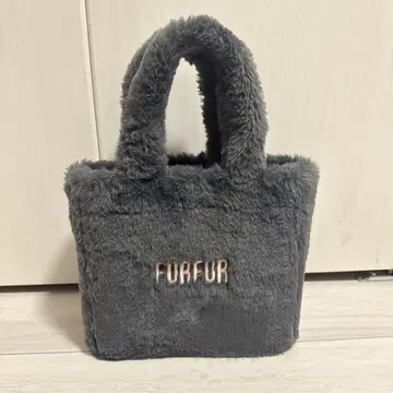 FURFUR 에코 퍼 토트백 퍼 백 CGRY 차콜 그레이