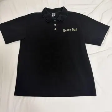 Nasty Dog 피케 셔츠 L 블랙 반팔