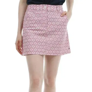 타미힐피거 시어서커 모노그램 스커트