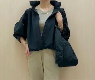 새상품 UNIQLO 유니클로 윈드프루프 스탠드 블루종 블랙