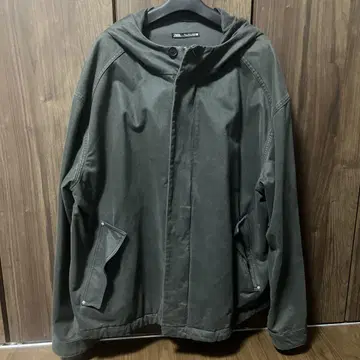 ZARA 후드 부착 그레이 자켓