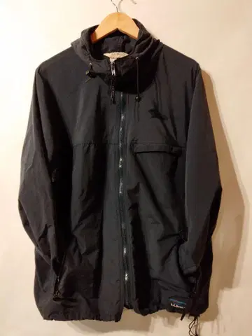 80s L.L.Bean 후드 부착 나일론 자켓 네이비 USA제