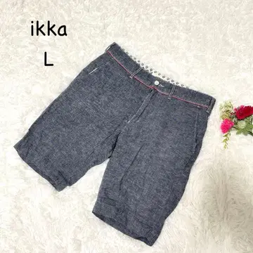 이카 [ L ] 숏팬츠 린넨 코튼 데님풍 캐주얼