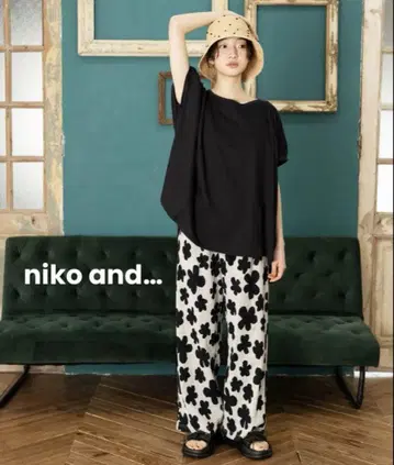 niko and 니코앤드 DRY 쿠쉬 이지 팬츠 아이보리 플라워