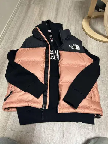 THE NORTH FACE 다운 베스트 핑크/블랙