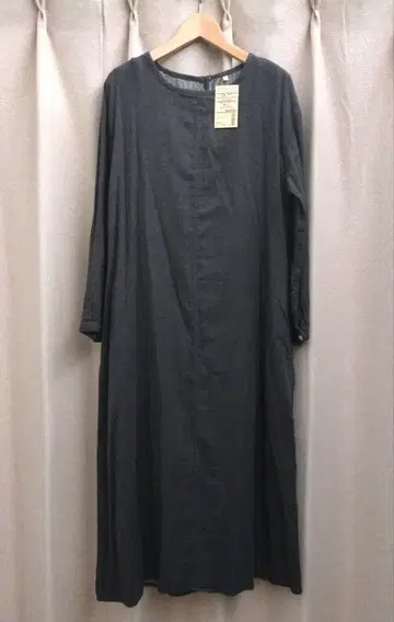 MUJI 택 포함 미사용 새상품 인도면 이중 거즈 원피스 크루넥