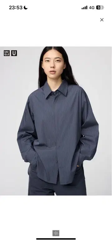 드레이프 셔츠 67 BLUE WOMEN XXL