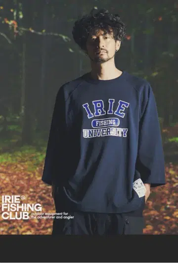 미사용 새상품 IRIE FISHING CLUB 7부 롱 티셔츠 다크 블루
