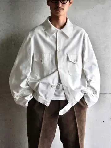 70's 이탈리아 해군 마린 자켓 화이트 vintage 레어 군용