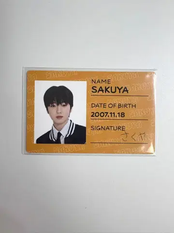 NCTWISH NCTNEWTEAM 사쿠야 트레이딩 카드