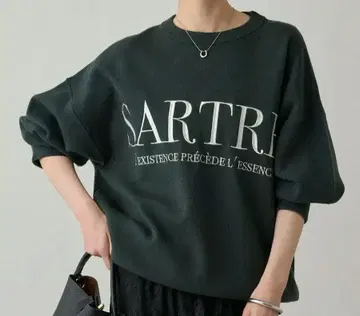 [ Loungedress ] 자수 로고 니트 그린