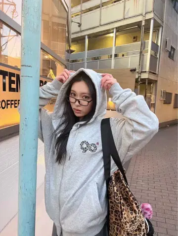 90 로고 캣 이어 집 후디 + 스웨트 팬츠