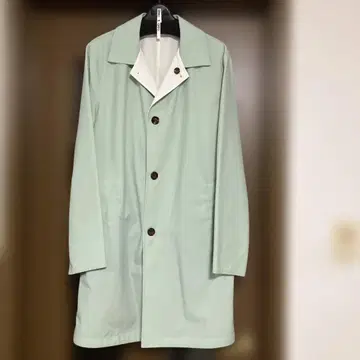 KIRED 민트 그린 스텐카라 코트
