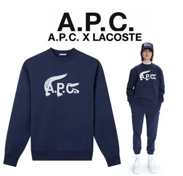a.p.c x lacoste 스웨트 셔츠