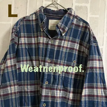 구제 해외 Weatherproof 체크 무늬 플란넬 셔츠 L 사이즈