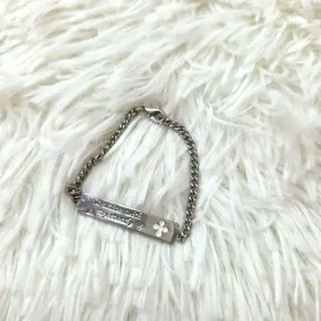 실버 체인 팔찌 꽃 모티브