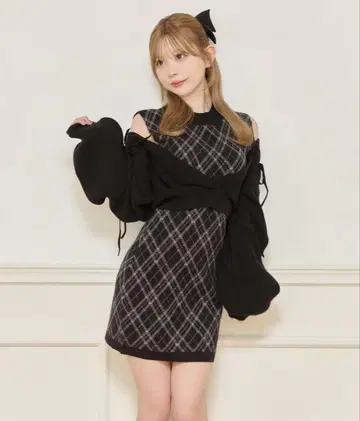 apresjour 아프레 주르 레이어드 스타일 니트 원피스