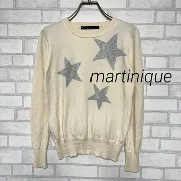 martinique 마르티니크 여성용 별 패턴 크루넥 니트