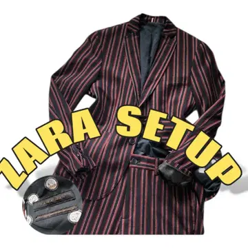 레어 ZARA 셋업 체크 올 패턴 정가 25,000엔
