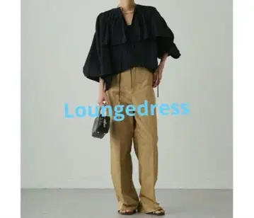 Loungedress 리본 볼륨 블라우스 블랙