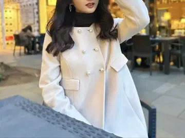 마리엘 카세트 펄 버튼 코트