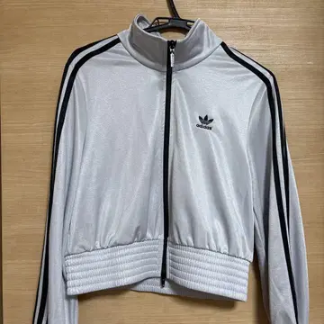 아디다스 크롭 트랙 자켓 은색 L