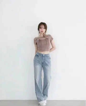 andmary Ribbon hip denim