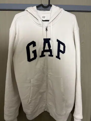 GAP 지퍼 후드티 M 화이트