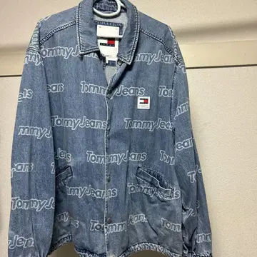 Tommy Jeans 로고 프린트 데님 자켓