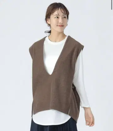 BEAMS HEART U넥 베스트 x 롱 슬리브 T셔츠
