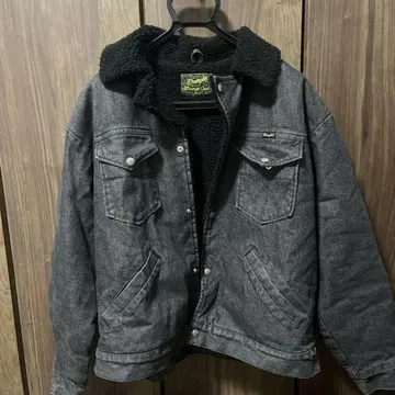 BEAMS 보아 카라 부착 그레이 데님 자켓