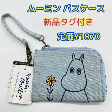 택 포함 새상품 무민 데님 패스 케이스