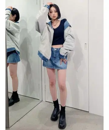 GYDA 데님 숏팬츠 백 포켓 부착