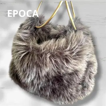 EPOCA 퍼 모코모코 토트백 골드링 고리 포함